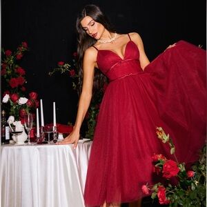 Red Tulle Dress